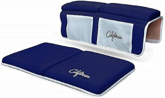 Blue Bath Kneeler and Elbow Rest Bundle (22"x11"x1.5") Cushion Protection for Parents During Baby Bath Tub Time (Blue)