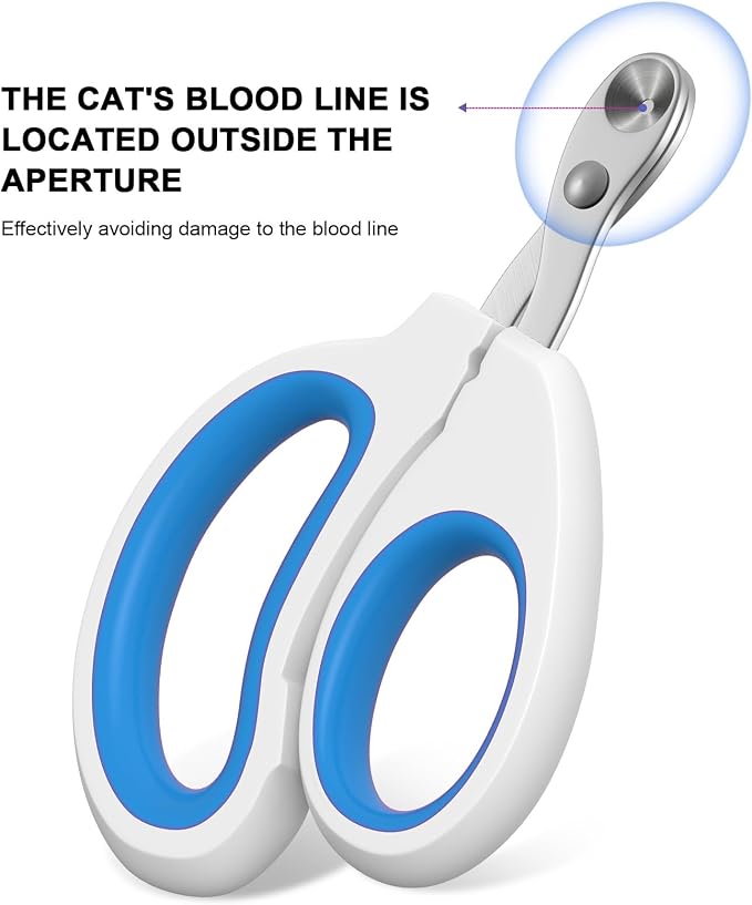 Aogeili Cat Claw Nail Clippers, Beginner Friendly Safety Trimmer, Pet Grooming Essentials Accessories with Stainless Steel Non Slip Handle for Kitten Puppy Rabbit Small Pets