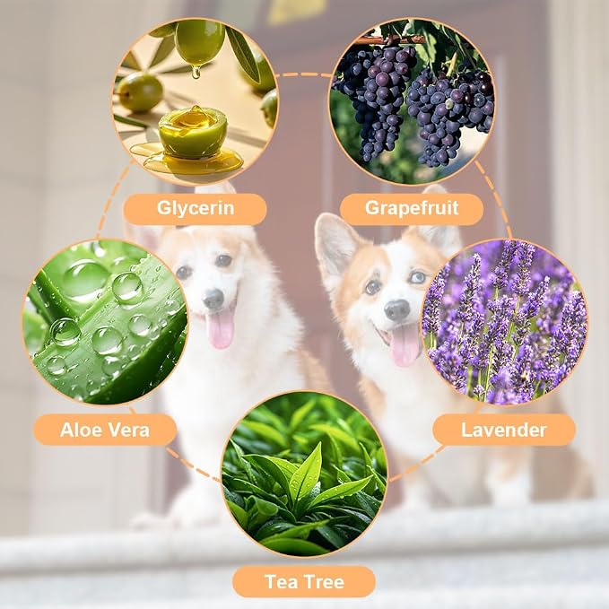 AOMIG Tear Stain Remover for Dogs and Cats, Natural Gentle Pet Eye Cleaner Balm with Brush, Safe Professional Daily Eye Care for Tear Stains Gunk, Relief Dry Reduces Rednes, 1 oz