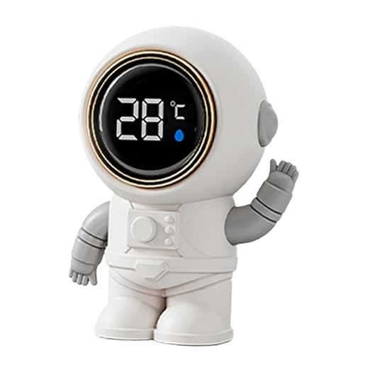 Baby Bath Thermometer Electronic Water Thermometer Cute Digital Water Temperature Meter Waterproof for Bathtub Home Newborn, Astronaut
