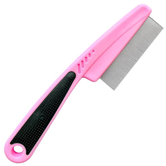Flea Comb for Dogs and Cats, Fine-Toothed Pet Combs for Detangling or Dematting Face & Paws