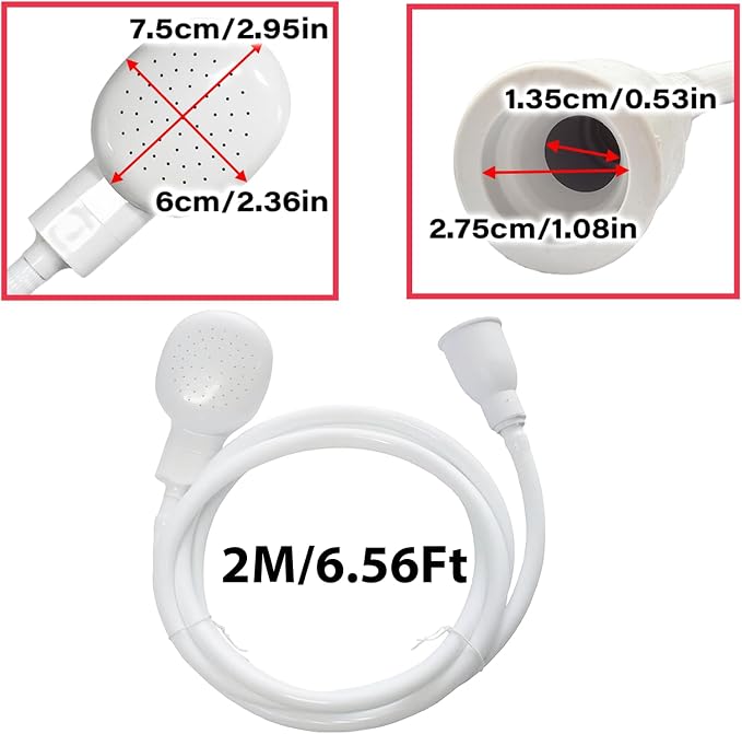 2m/6.56Ft Sink Hose Sprayer,Shampoo Sprayer Handheld Hose Shower Head Spray Hose with Hair Catcher Drain Strainers for Bathing Baby,Pets Shower,Washing Hair,Rinsing Vegetables,Utility Sink