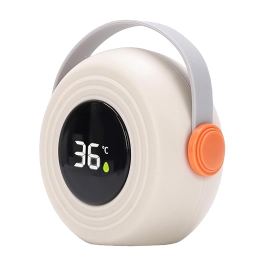 Zerodis Bath Thermometer Thermometers Thermometers LED Baby Safety Floating Tub Toy Accurate Sensor Digital Tester for Infant Toddler Bathtub Swimming Pool Bath Thermometer Speaker Shape (Beige)