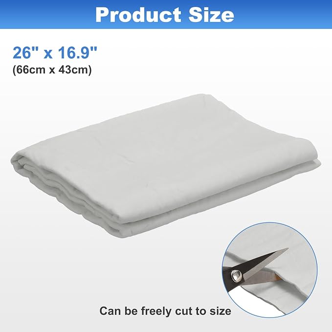 HARFINGTON Car Premium Shammy Cloth 26" x 16.9" PVA Chamois Wash Drying Towel Ultra Absorbent No Scratches in Bags for Cars Motorcycles Mirrors Glass Countertops Phone Laptop, Gray