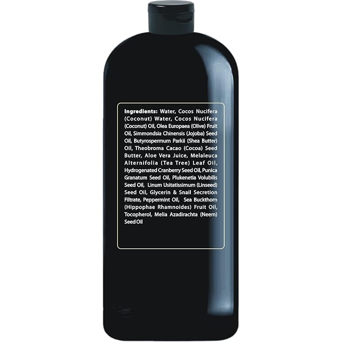 First Botany All Natural Body Wash - Fights Body Odor, Athlete’s Foot, Jock Itch, Nail Issues, Dandruff, Acne, Eczema, Shower Gel for Women & Men, Skin Cleanser -16 fl oz (Tea Tree Snail Mucin)