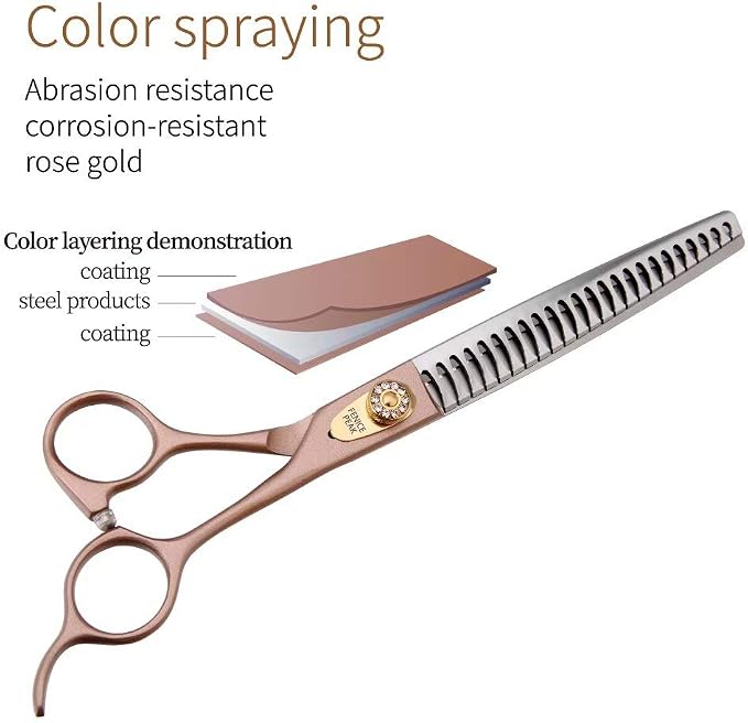 Thinning Shears for Dogs and Cats Pet Grooming Scissors Chunkers Shears 440C Stainless Steel Professional Dog Trimming Scissors 7.5''