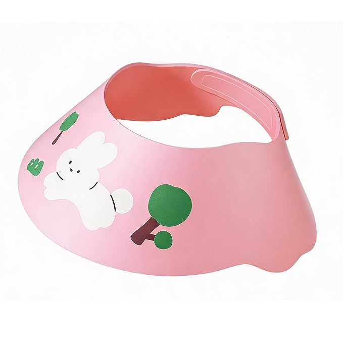 Baby Shower Cap Cover - Adjustable Baby Bath Visor with Ear Protection Visor for Kids & Toddlers, Shampoo Waterproof Baby Hair Washing Shield, Soft baby Bath Hat Suitable for Children (Bunny)