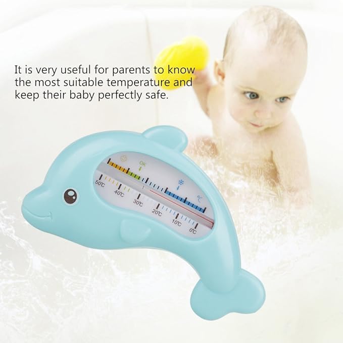 Ejoyous Baby Bath Thermometer, Digital, Blue Dolphin