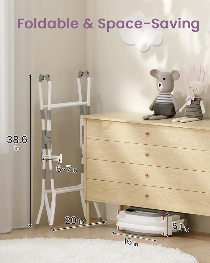 2-in-1 Foldable Baby Bathtub with Stand, Newborn Tub for Infant to Toddler, Easy-Store Design, Baby Shower Gift for New Parents, Grey