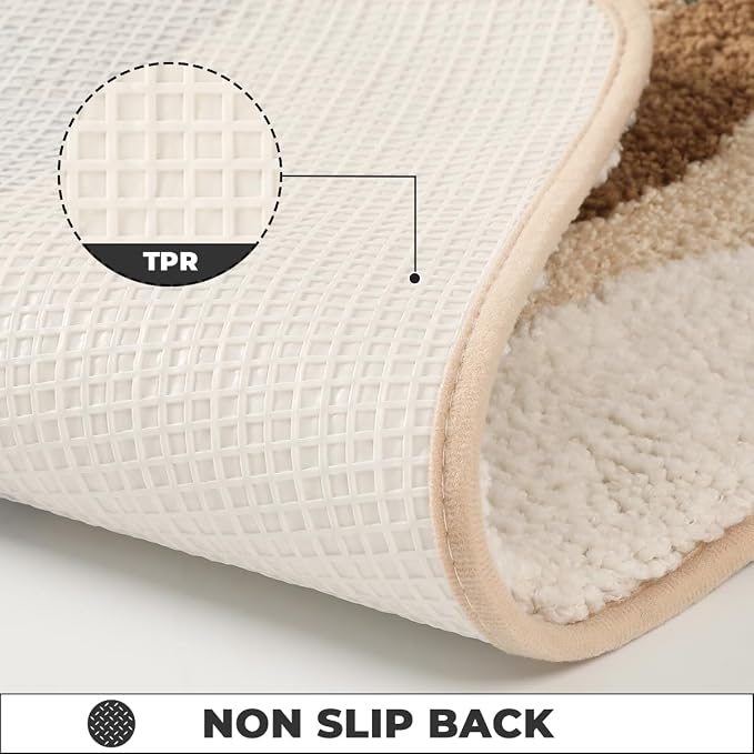 Luxury Bath Mat Super Absorbent and Non Slip Bathroom Rug Forest Mat Machine Washable Soft Microfiber Rug for Dining Room, Living Room and Tub (Deserts, 23"x16")