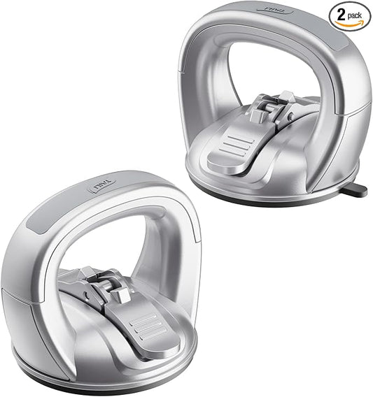 TAILI Grab Bars for Bathtubs and Showers,2 Pack Shower Handles for Elderly Suction,Shower Bar with Upgraded Rubber Suction Cups,Safety Grip for Senior, No Drilling Removable Waterproof, Silver