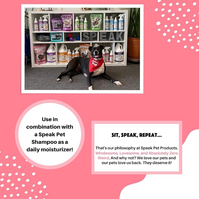 Speak Pet Products Natural Shine Enhancing Grapefruit Citrus Dog Leave-in Conditioning Spray, 17 oz