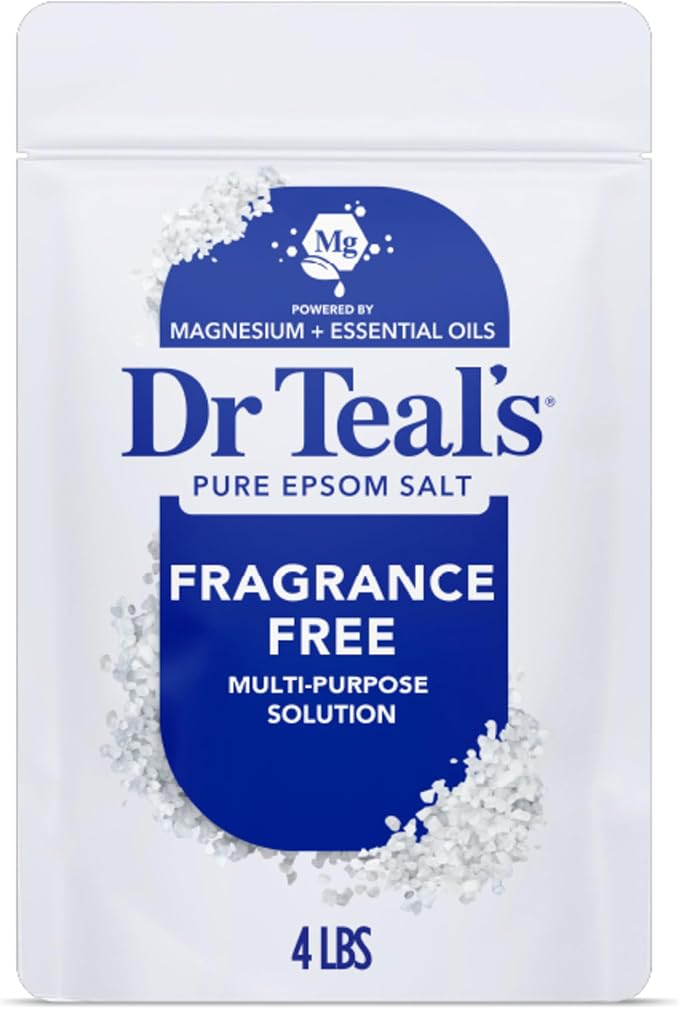 Dr Teal's Epsom Salt Magnesium Soak, Fragrance Free, 4 lbs