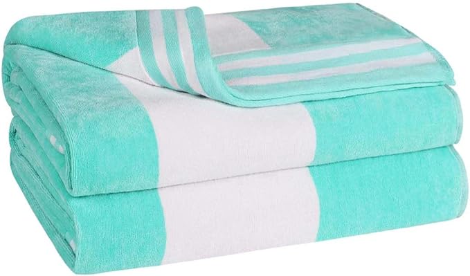Superior Oversized Beach Towel, Mint (Set of 2)