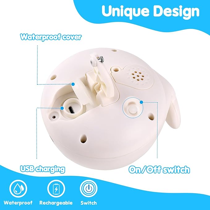 Baby Bath Toys, Toddler Bath Toys for Kids Ages 1-3, Easter Basket Stuffers for Baby, 1 2 3 Year Boy Girl Gifts Baby Toy 6-12-18 Months Light Up Whale Bath Toy Sprinkler Bathtub Pool Water Toy
