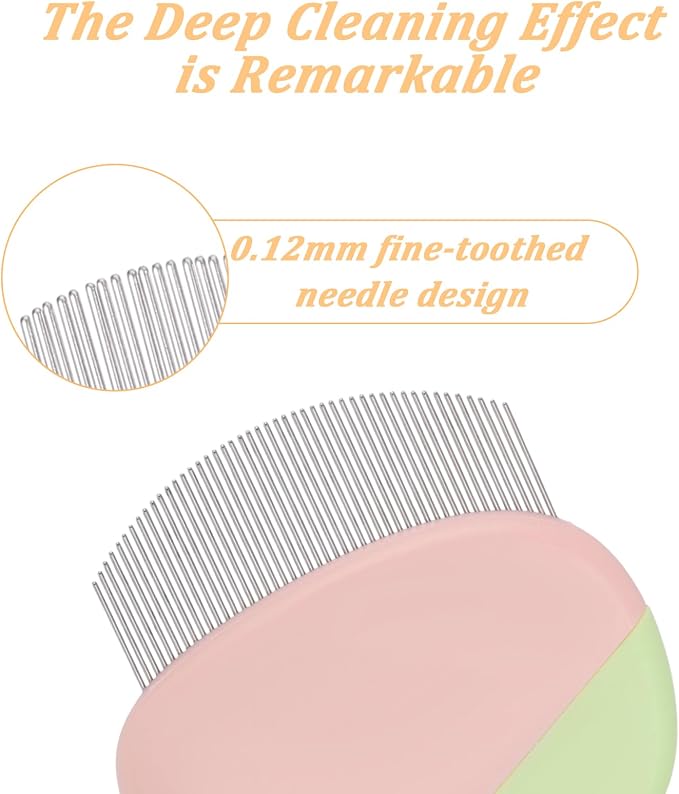 Professional Eye Comb for Pets Stainless Steel Dog Eye Comb Gentle Facial Combs for Dogs & Cats Stress-Free Tear Stain Dirt and Debris Remover Comfortable Grip for Daily Pet Grooming