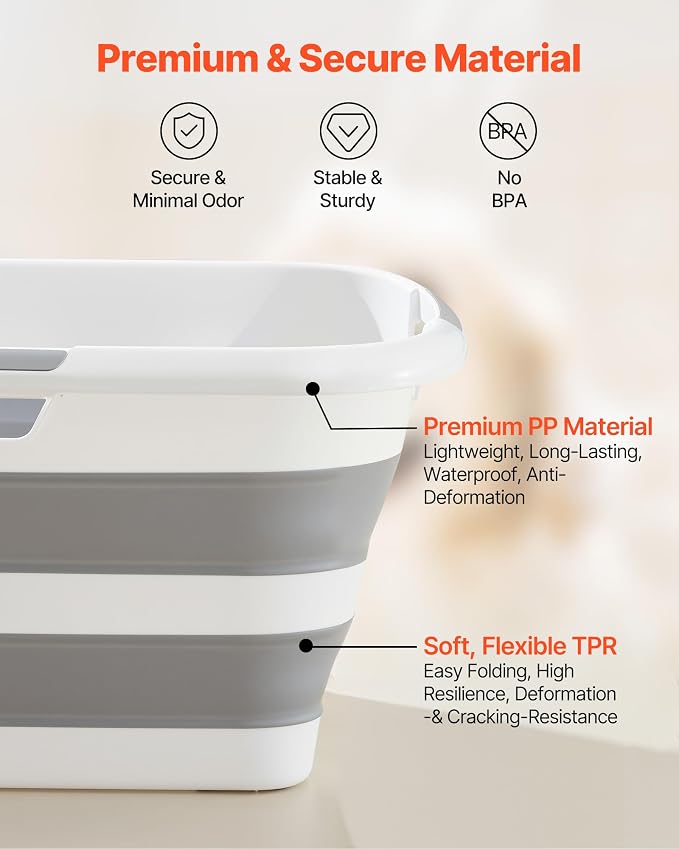 VEVOR Dog Bathtub, Collapsible Dog Bath Tub, Pet Bathing Grooming Wash Shower Station, Portable Space-Saving & Stable Support, for Small Pet Puppy Doggie Cat Outdoor, Gray White