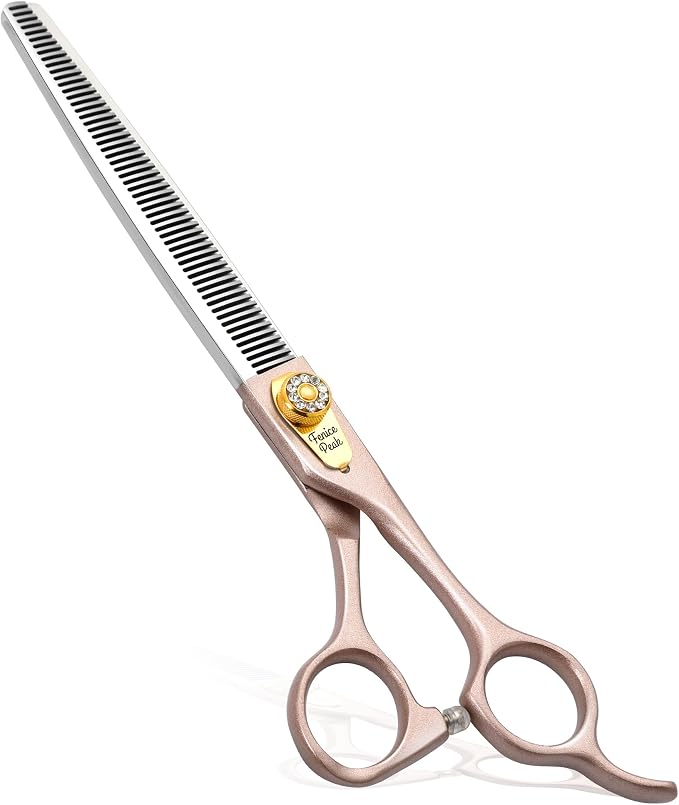 Professional Thinning Scissors for Dog Cat 7.5'' Pet Grooming Scissors 440C Stainless Steel Thinning Shears for Dogs 50/56 Teeth