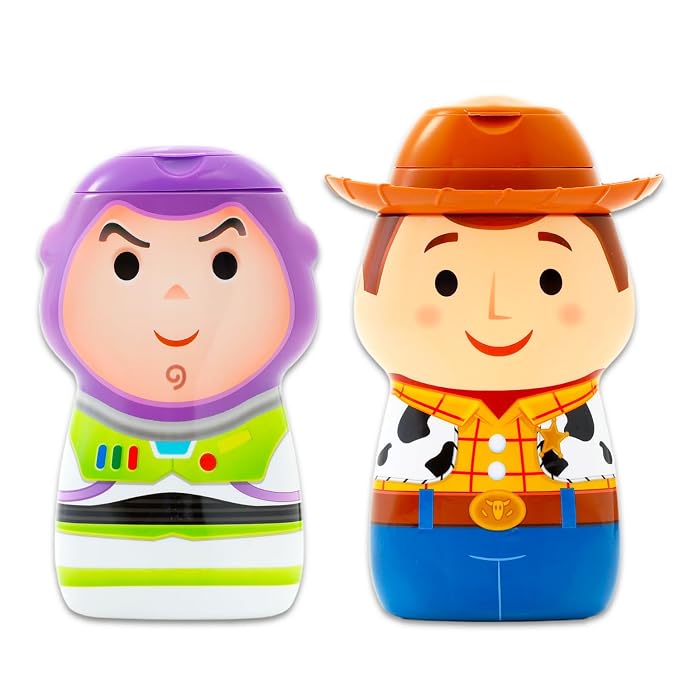 Disney Toy Story Kids Shampoo, Conditioner, Body Wash 8 Oz Bottle - Bundle with 3-in-1 Scented Body Wash, Shampoo & Conditioner Plus Stickers, More | Toy Story Bathroom Set