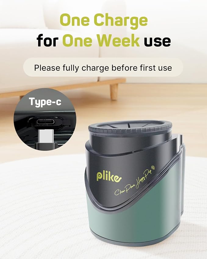 Plike Electric Dog Paw Cleaner, Automatic Washing Cup for Pets | Infrared Sensor, Gentle Silicone Brushes, Smart Drainage System, Two-Way Rotation, Easy Cleaning for Medium & Large Dogs