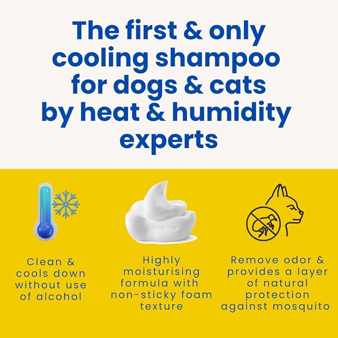 Waterless No Rinse Dog Dry Shampoo Cooling Effect for Smelly Dogs. Suitable Cat Shampoo for Dandruff. Good for Itch. Developed with Vet in Singapore-Minty Fresh-6.8 fl oz
