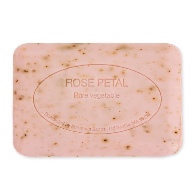 Pre de Provence Artisanal Soap Bar, Enriched with Organic Shea Butter, Natural French Skincare, Quad Milled for Rich Smooth Lather, 8.8 Ounce, Rose Petal
