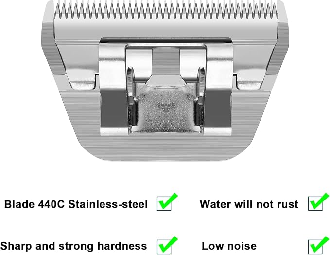 30W Dog Grooming Wide Blades,Compatible with Andis,Oster A5,Wahl KM10 | Cut Length 1/50”(0.5mm)