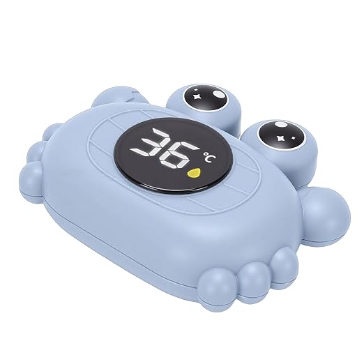 Baby Bath Thermometer, Digital Floating Water Thermometer with LED Display & Safe Temperature Alert, IP67, Baby Shower Gifts, Ideal for Hot Tubs (Blue)