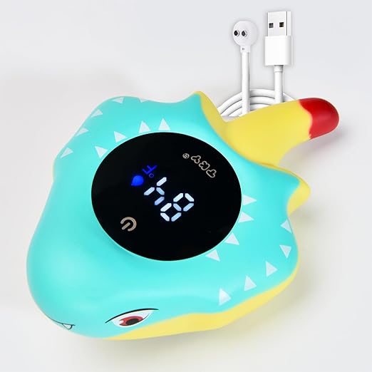 Baby Bath Thermometer - Digital Floating Water Thermometer with LED Display & Color Temperature Alerts, Rechargeable Bath Toy for Infant Bathtub Safety, Newborn Bath Essentials Gift
