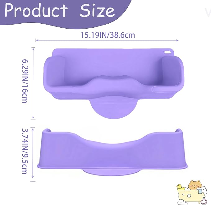 Portable Hair Washing Station Set,Silicone Hair Washing Station for Kids,Children,Toddler,Sink or Bathtub Shampoo Buddy, Attached Shampoo Brush and Baby Bath Rinse Cup(Relaxing Hair Washing)