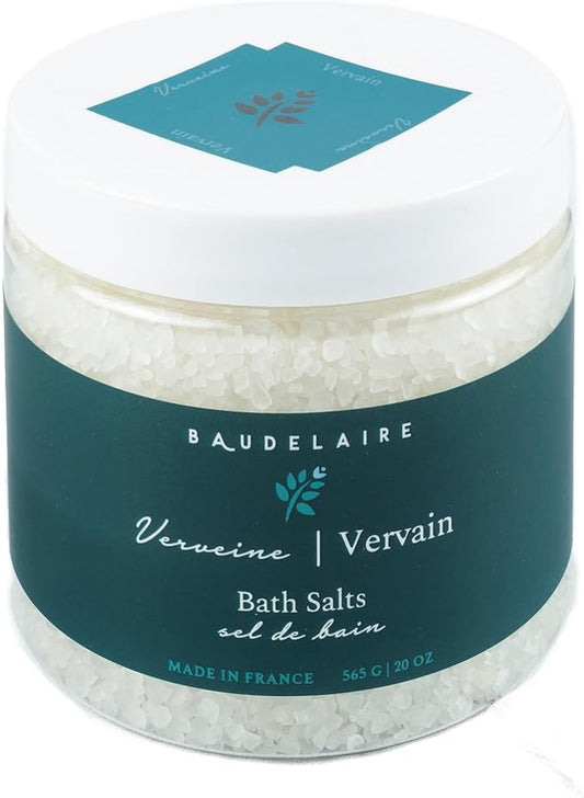 Provence Sante Relaxing Bath Salt - Luxury and Soothing Soak - Lemon Vervain Scent - Made in France - 20 Oz