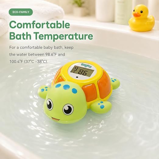 Lying Sea Turtle Water Proof Baby Bath Thermometer Used for Infant Baby Bath,Floating Toy Safety Temperature Water Thermometer, BPA Free, Baby Gift，New Baby Essentials，Animal Design