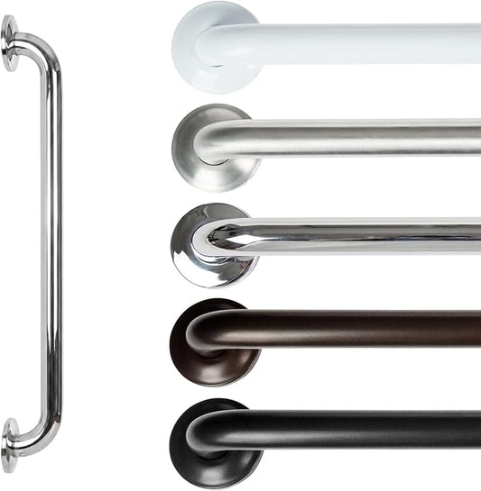 Vive Grab Bar for Showers - Bathroom Antislip Handrail for Seniors, Elderly Assistance Product, Heavy Duty Shower Handles, Handicap Grab Bars, Stainless Steel, Multipurpose, 440 lbs (Polished)