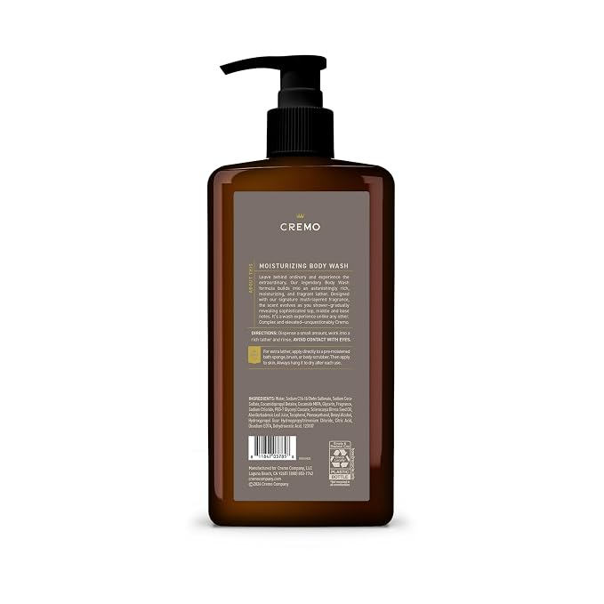 Cremo Rich-Lathering Vintage Suede Body Wash for Men, 32 Fl Oz (Pack of 2)