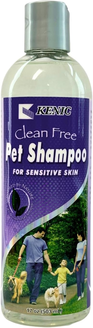 Kenic Sensitive Skin Hypoallergenic Dog & Cat Shampoo – Unscented, Gentle Clean for Allergy-Prone Pets, Natural & Soap-Free Formula, Made in USA