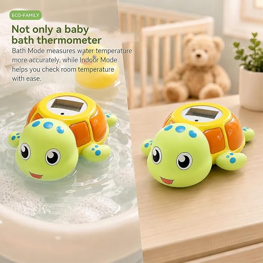 Lying Sea Turtle Water Proof Baby Bath Thermometer Used for Infant Baby Bath,Floating Toy Safety Temperature Water Thermometer, BPA Free, Baby Gift，New Baby Essentials，Animal Design