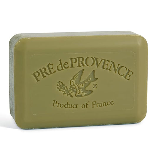 Pre de Provence Artisanal Soap Bar, Enriched with Organic Shea Butter, Natural French Skincare, Quad Milled for Rich Smooth Lather, 8.8 Ounce, Green Tea