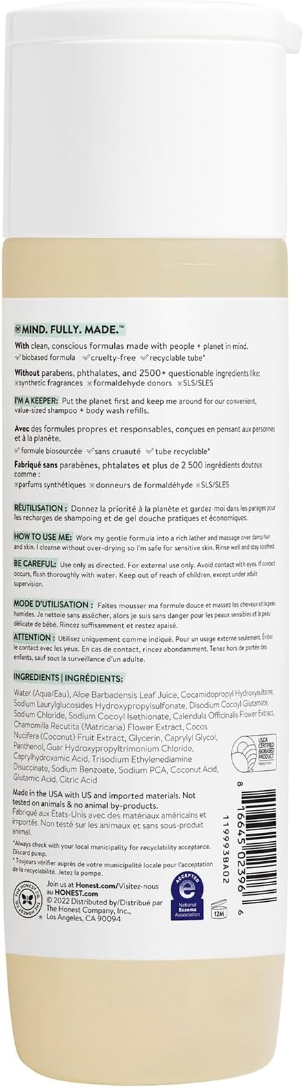 The Honest Company Fragrance Free Bundle for Sensitive Skin | 2-in-1 Cleansing Shampoo + Body Wash and Hydrating Face + Body Lotion | Gentle for Baby + Hypoallergenic | 10 fl oz, 8.5 fl oz