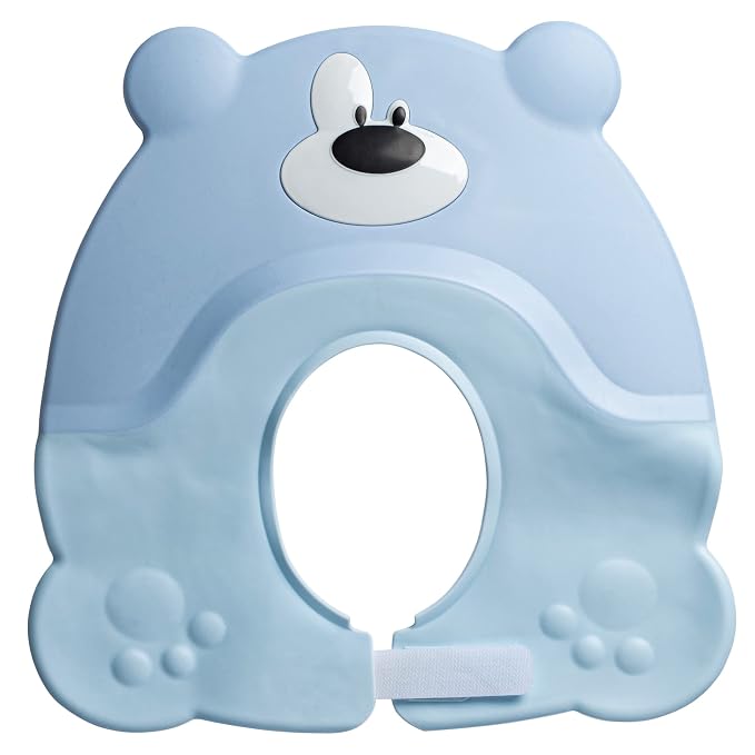 Mars Baby Shampoo Bath Visor - Shower Cap Keeps Water out of Babies Eyes During Bath Time - Adjustable Baby Shampoo Cap - Toddlers, Babies, Children - Blue