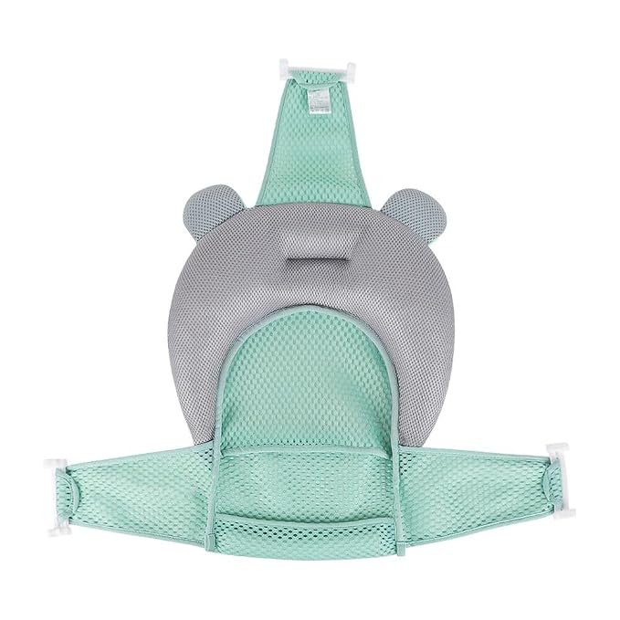 Baby Bath Seat Support Net Soft Infant Bathing Seat Support Mat Suspension Shower Pad Adjustable Non-Slip Newborn Bathtub Sling Mat Baby Sink Bather Tub Shower Net Bathtub Sit Up Mesh 0-6 Month