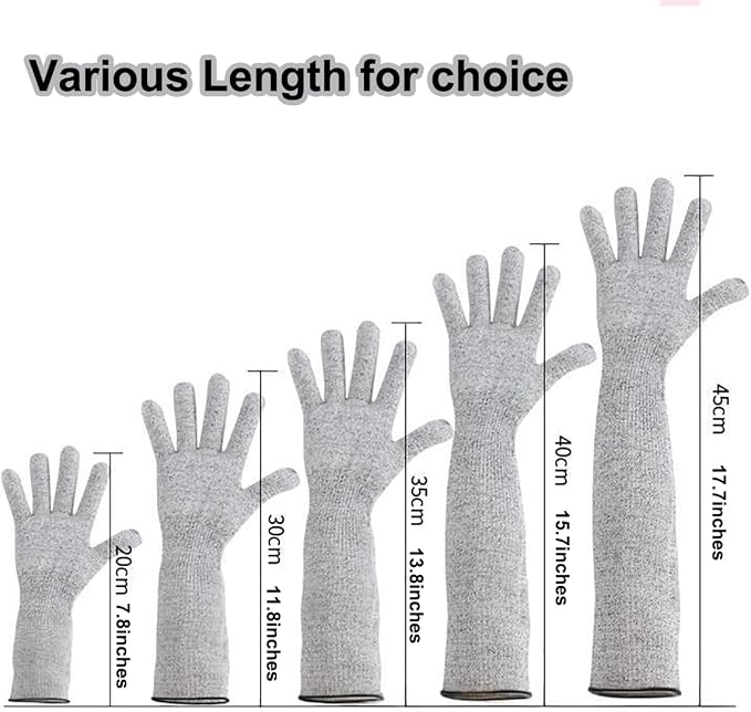 Flexible Pet Handling Sleeves Cat Shower Gloves, Cat Grooming Arm Sleeves, Anti-Scratch & Bite Resistant Protective Sleeves for Cats Puppy Birds (40CM/15.7")