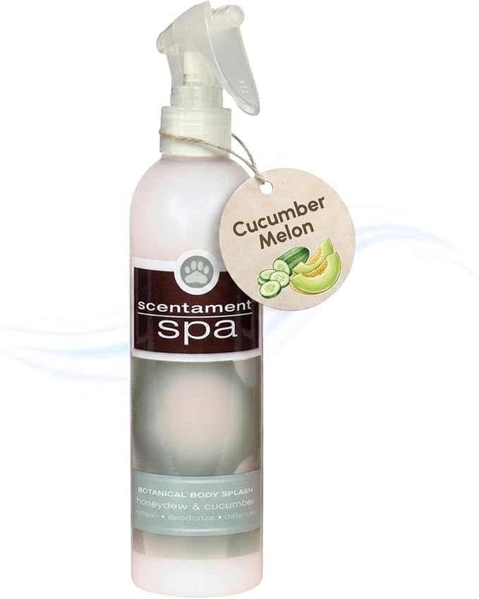 Best Shot Scentament Spa Botanical Body Splash, Body Spray For Pets, Cat And Dog Cologne Spray, Cucumber Melon, 8 Oz.