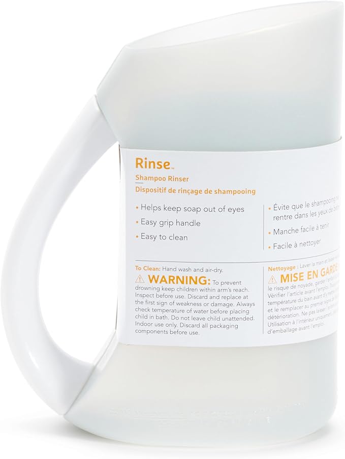 Munchkin® Rinse™ Shampoo Bath Rinser Cup, Ultra Soft and Flexible Rim, Babies, Toddlers and Kids, Grey