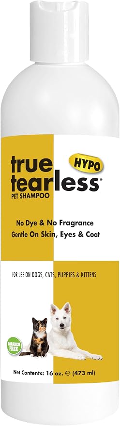 ShowSeason True Tearless® Pet Shampoo 16 oz. for Dogs and Cats | Hypoallergenic and Mild, Contains No Fragrance or Dye, Cruelty and Paraben Free, Biodegradable and Non-Toxic, Made in The USA