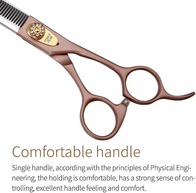 Professional Thinning Scissors for Dog Cat 7'' Pet Grooming Scissors 440C Stainless Steel Thinning Shears for Dogs 50/56 Teeth