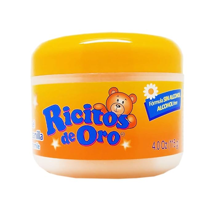 Ricitos de Oro Chamomile Hair Gel -Preserves Natural Color, Non-Greasy, Alcohol Free, Hypoallergenic, Tear-Free, Gentle Daily Use - Baby, Kids Hair Gel, Toddler - 4.05 Oz, 3-Pack