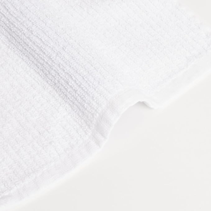 CASA COPENHAGEN Ribbed Bar Mop Towels - Pack of 24, 15"x19" 100% Cotton, Highly Absorbent & Durable Towels, Multipurpose Kitchen Towels for Home, Bar, Restaurant, Cleaning & More