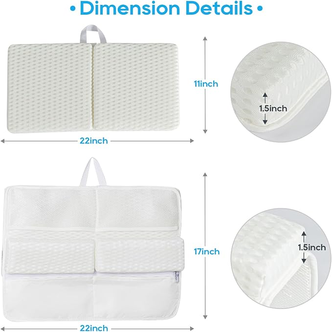 OS OMYSTYLE Baby Bath Kneeler Pad Set, White
