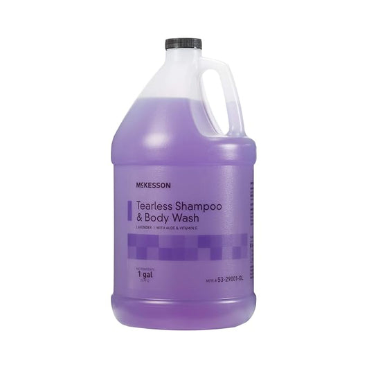 McKesson Shampoo and Body Wash with Aloe & Vitamin E, 1 Gallon [Pack of 1] Bulk, Refill, Tearless, Lavender