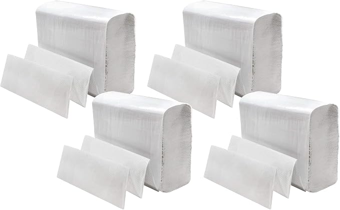 Perfect Stix White MultiFold Paper Towels- 9.2 x 9.2 Sheets., 250 Count (Pack of 16)
